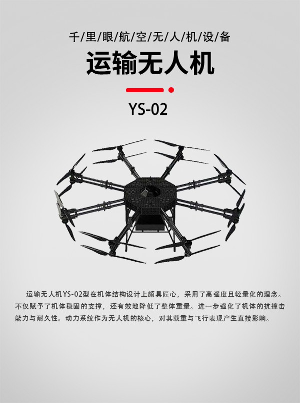 運(yùn)輸無(wú)人機(jī)YS-02型(圖1) 運(yùn)輸無(wú)人機(jī)YS-02型(圖1)